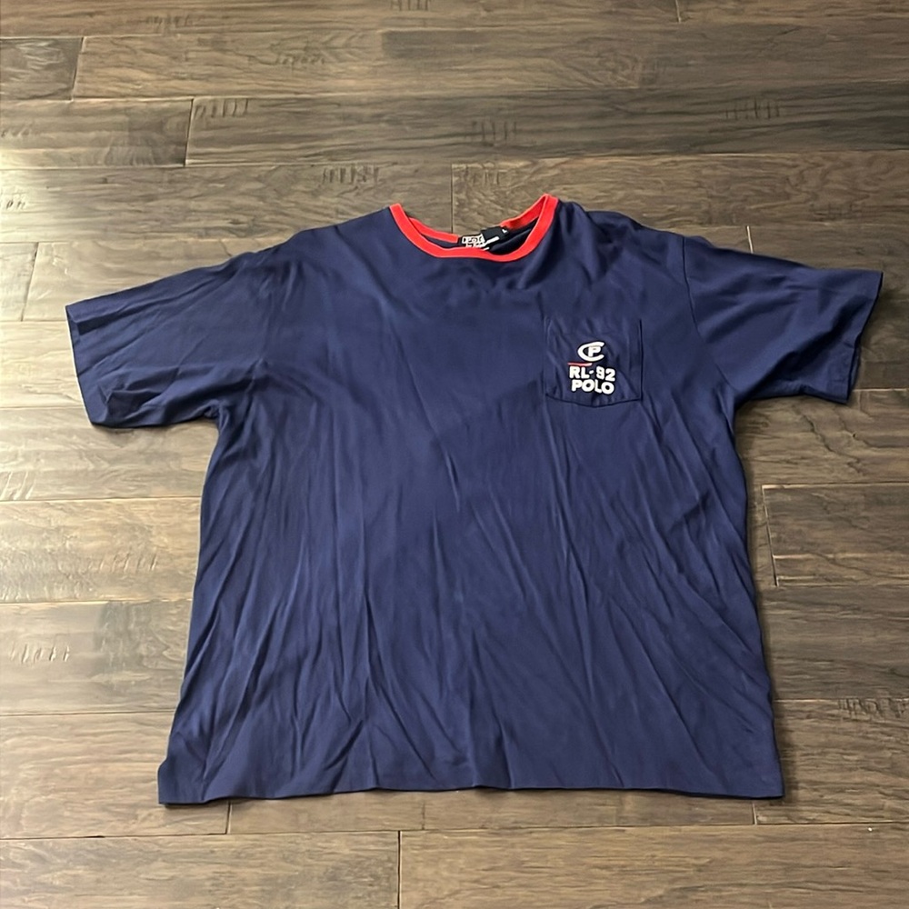 Polo Ralph Lauren CP92 CP-RL92 Vintage Ringer T Shirt Made in USA Men’s Large